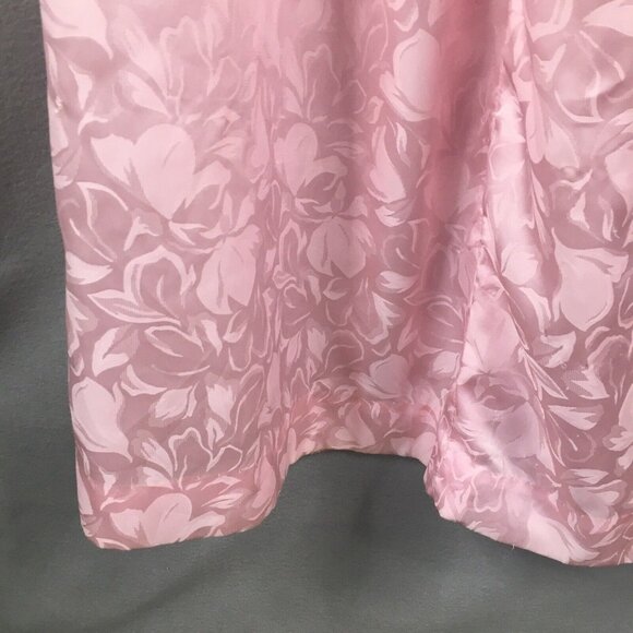 Vintage Christian Dior Robe Womens M Pink Maxi Embossed Romantic Victorian - Picture 15 of 16
